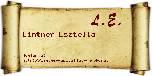 Lintner Esztella névjegykártya